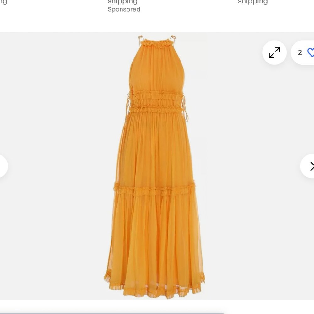 ZIMMERMANN Mae ruffled tiered silk-crepon midi dress